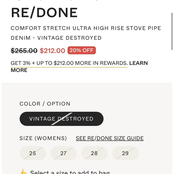 Re/Done High Rise Destroyed Jeans - Picture 14 of 14